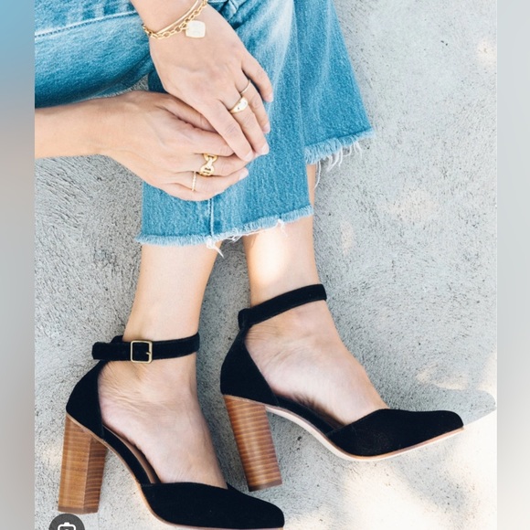 Soludos Shoes - Soludos Collette‎ Black Suede Heel